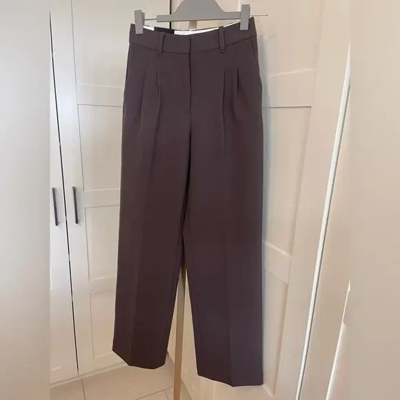 NWT Aritzia The Effortless Pants Size 0 (estimated) in Rich Mocha Brown - Picture 10 of 15